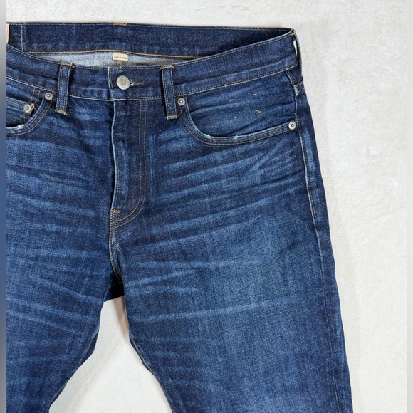 J. Crew 770 33W 32L Dark Wash Denim Blue Straight Jeans - Picture 3 of 10